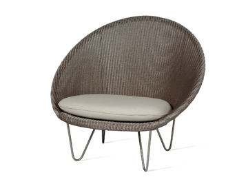 JOE COCOON - Lloyd loom armchair with armrests by Vincent Sheppard - view 3